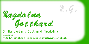 magdolna gotthard business card